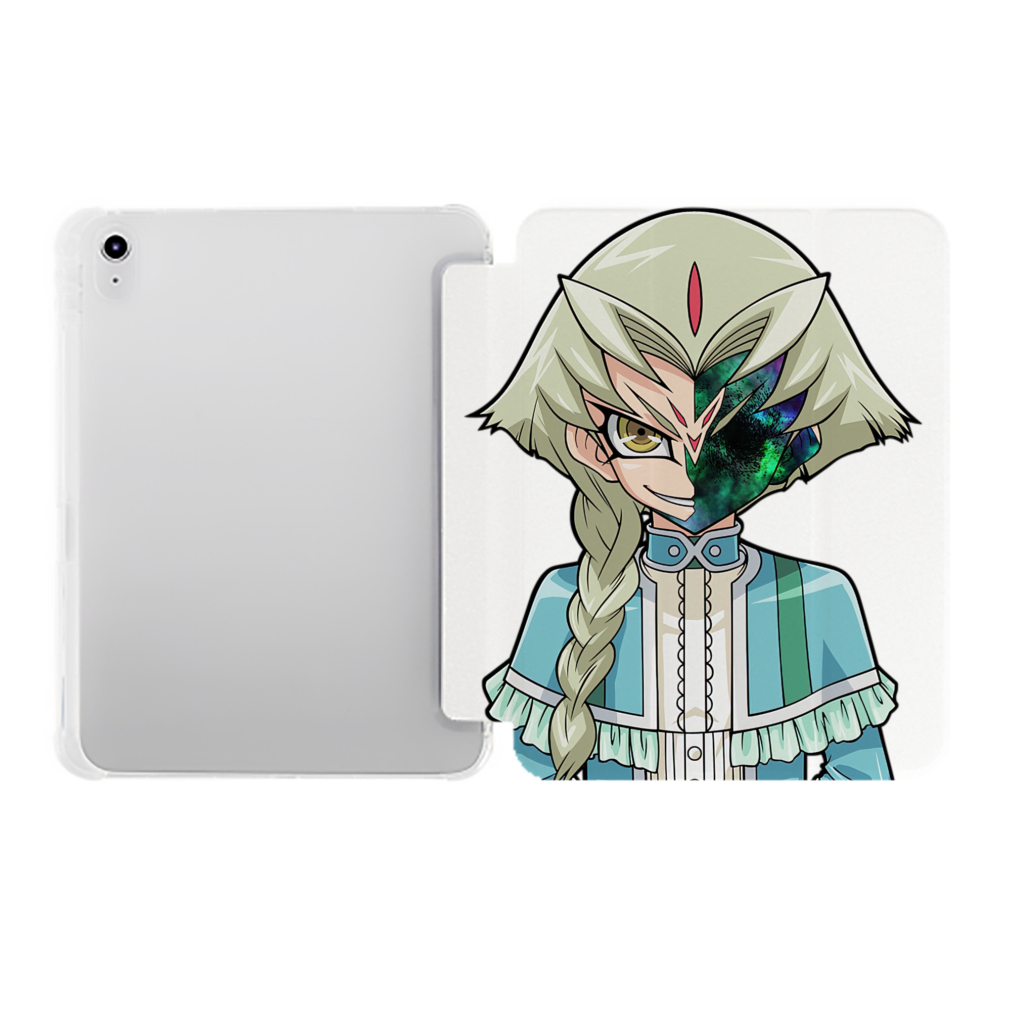 （画像用） 遊☆戯☆王 Yu-Gi-Oh! IPad ケース ペン収納付き 三つ折りスタンド PUレザー×シリコン 対応機種9.5/10.5/10.9インチ